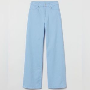 H&M wide leg twill pants